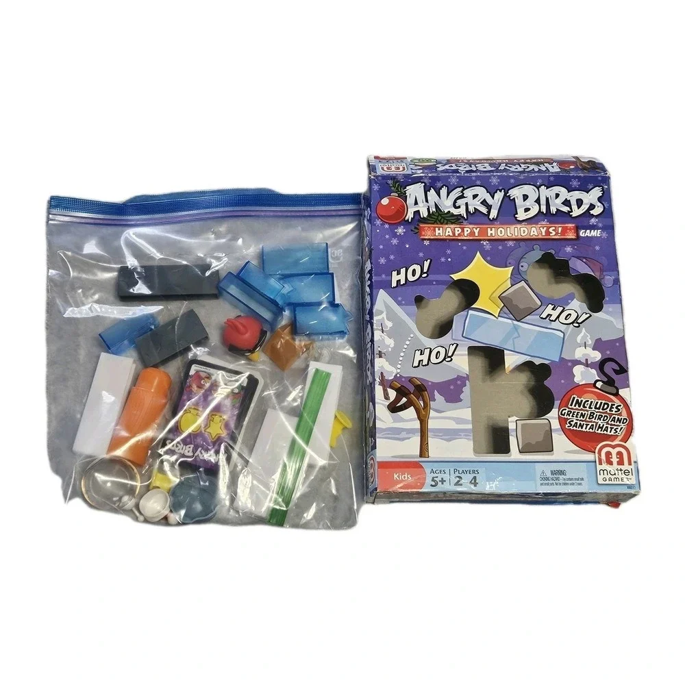 Angry Birds Happy Holidays Game 2012 Mattel INCOMPLETE
